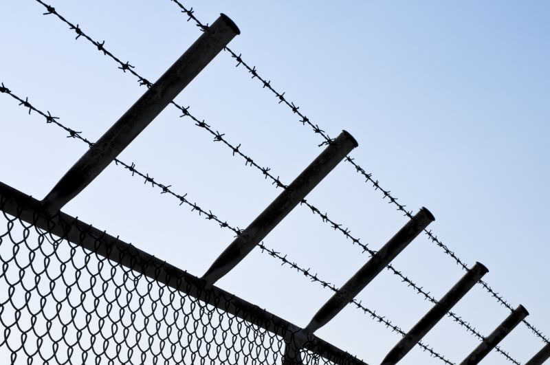 Barbed Wire Fence Installation